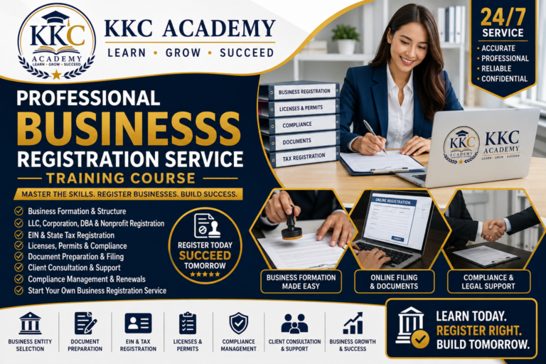 Professional Business Registration Service Training Course