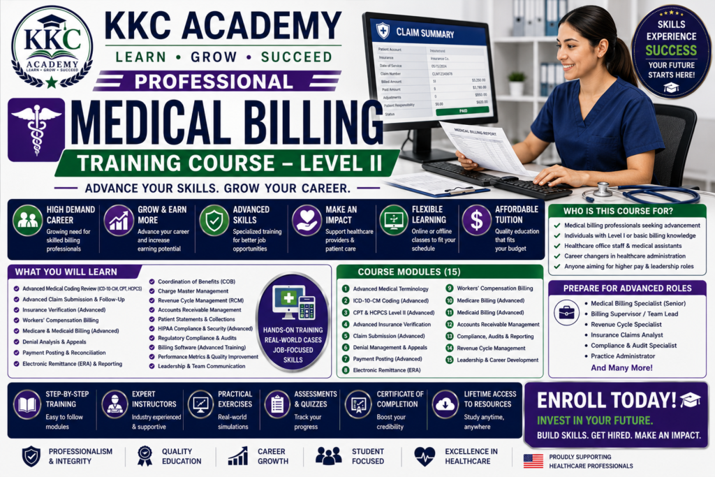 Professional Medical Billing Training Course – Level I